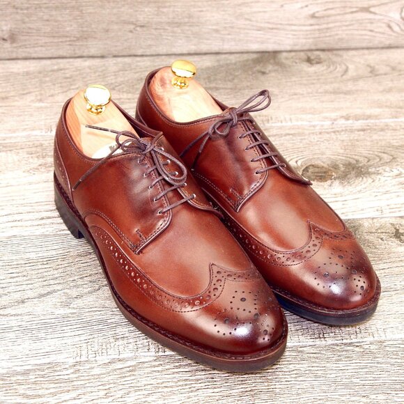 * NIB * $345 Allen Edmonds NOMAD Short Wing 8.5 D Coffee * add $15 new Trees - Picture 9 of 13